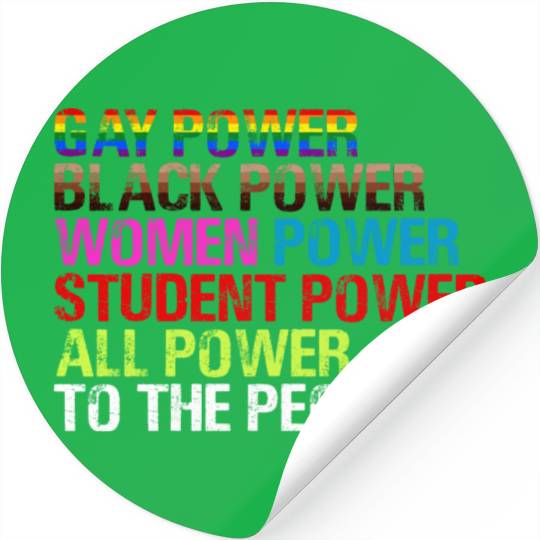 Gay Power Black Power Women Power LGBTQ Gay Pride Stickers