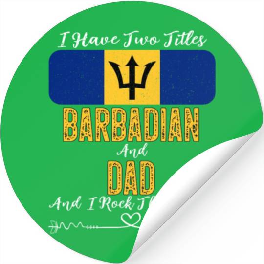 Barbadian Dad Barbados Flag Sunglasses Stickers
