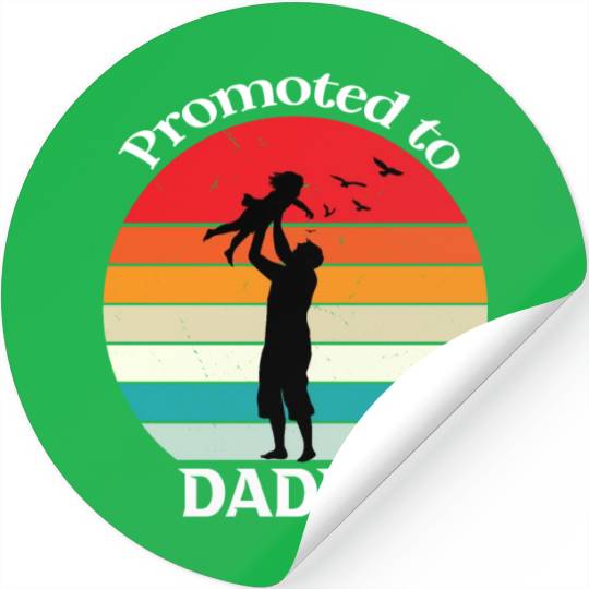 Promoted To Daddy to Daddy Father's Day Stickers