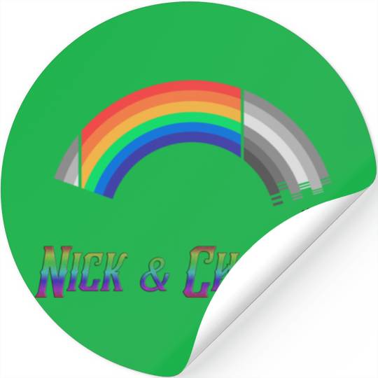 Heartstopper Rainbow LBGTQIA+ Nick and Charlie Stickers