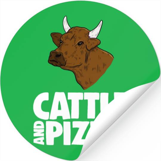 Cattle And Pizza Stickers