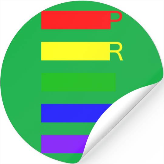 PRIDE Rainbow Flag Colors Stickers