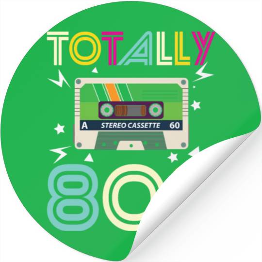Totally 80s Retro Music Cassette Tape Stickers