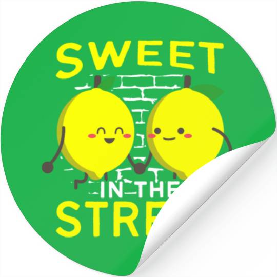Sweet In The Street Sell Lemonade Funny Lemon Stickers