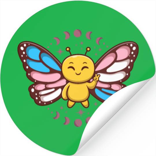 Transgender Monarch Butterfly Trans Subtle Pride Stickers