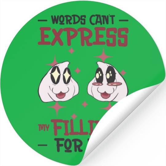 Dim Sums Filling Asian Food Chinese Food Fan Stickers