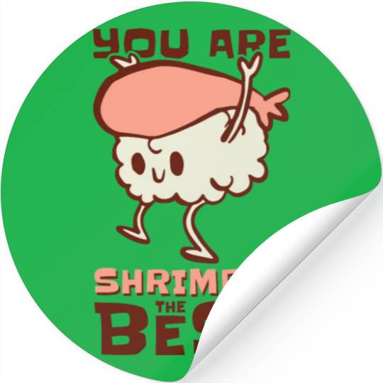 Asian Food Sushi Shrimp Food Sushi Lover Stickers