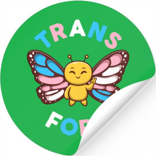 Transgender Monarch Butterfly Trans Form Kawaii Stickers