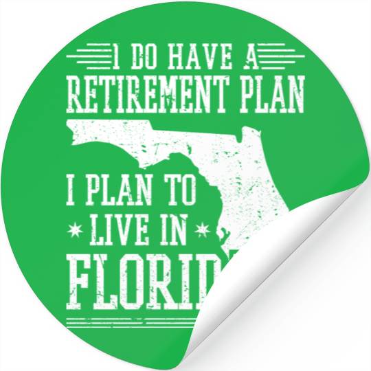 Retirement Plan Florida Stickers