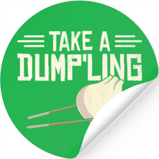 Dumpling Asian Food Chinese Food Fan Stickers