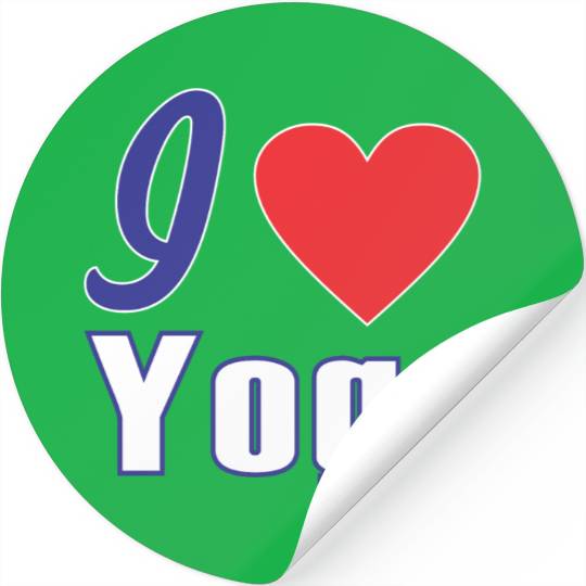 i love yoga Stickers