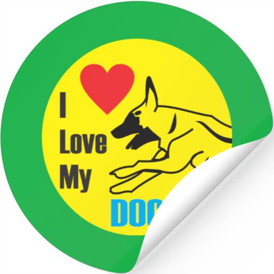 i love dog | best design | new best design |popula Stickers