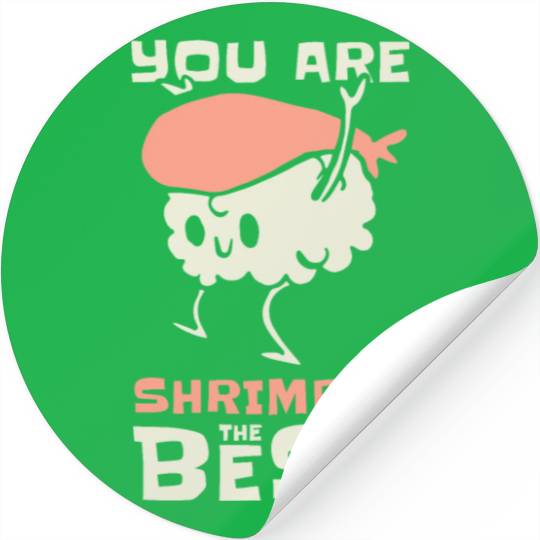 Asian Food Sushi Shrimp Food Sushi Lover Stickers