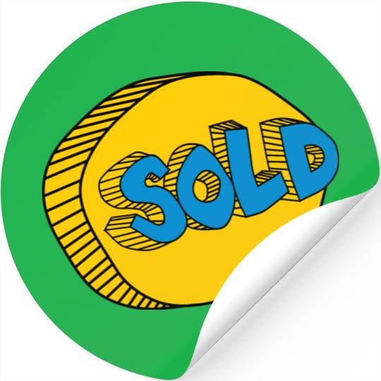 retro sold stamps typography Stickers