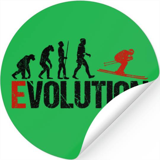 Evolution of Skiing Stickers