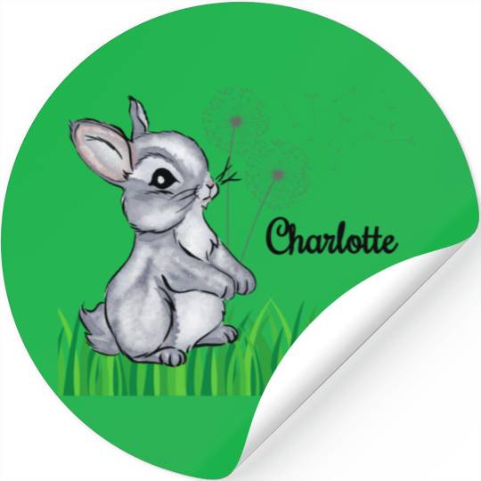 Bunny Name Gift Charlotte Stickers
