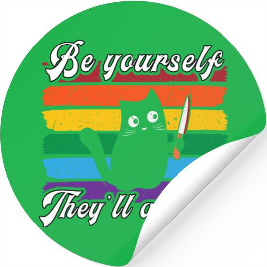 Be Yourself They ll Adjust LGBTQ Rainbow Flag Gay Stickers