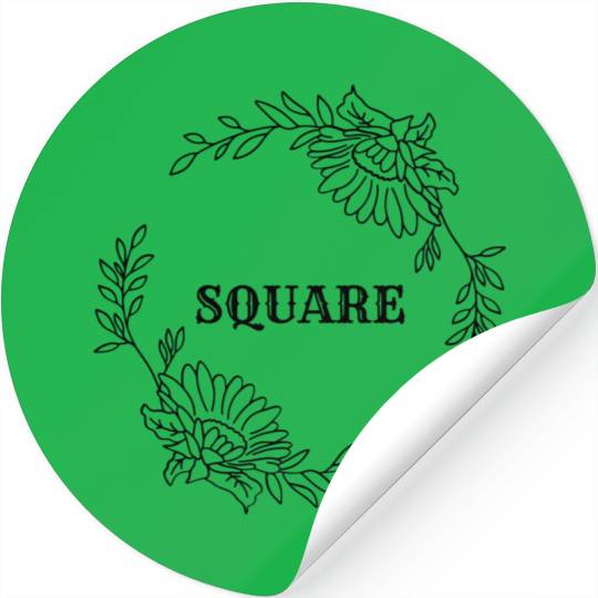 Square in circle Stickers