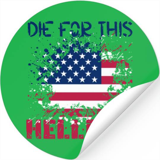 Die For This Hellcat- Vintage US Flag Stickers