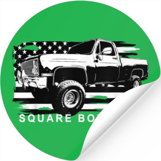 Squarebody American Flag Square Body Truck Stickers