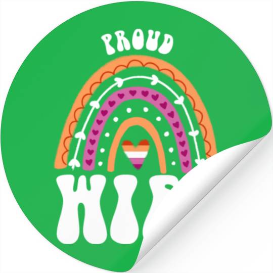 Proud Wife Lesbian Pride Rainbow Stickers