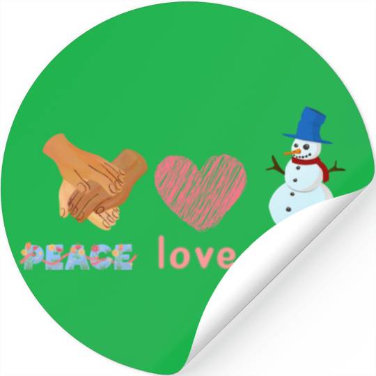 peace, love, winter Stickers