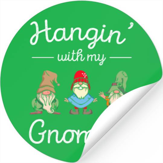 Funny Gardening Gnomes Men Women Gnome Stickers