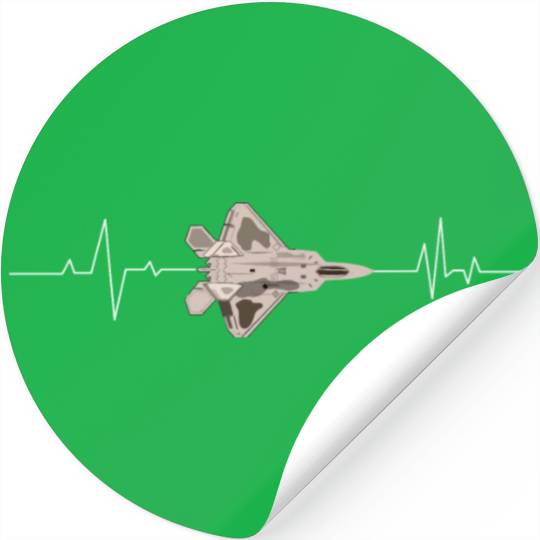 f22 raptor heart beat Stickers