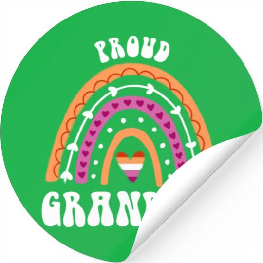 Proud Grandma Lesbian Pride Rainbow Stickers