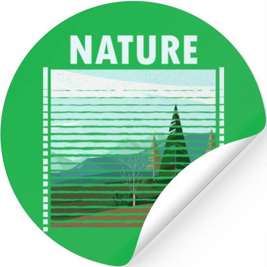 vintage nature forest hiking Stickers