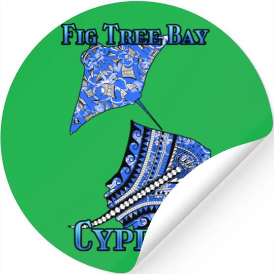 Fig Tree Bay Vacation Tribal Stingrays Stickers