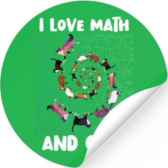 Math Kitty Cat I Love Math And Cats Mathematics Stickers