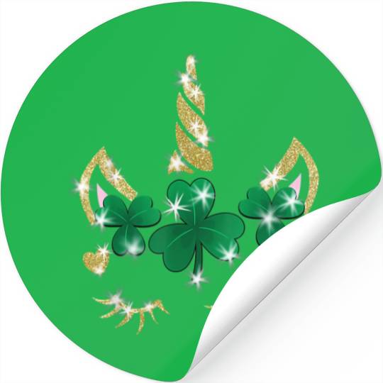 Face Print Cute Saint Patrick s Day Girls Stickers