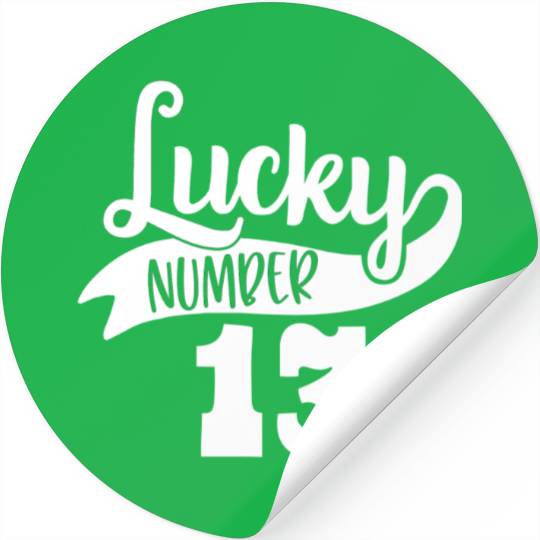Lucky Number 13 Birthday Party Design Stickers