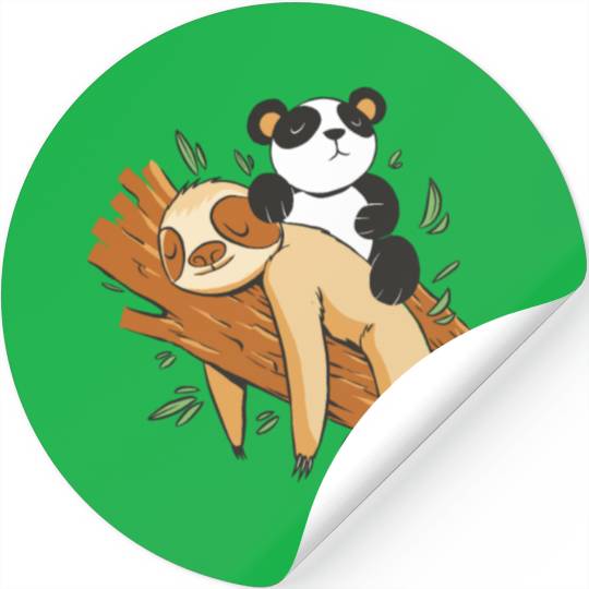 Sloth and Panda Stickers