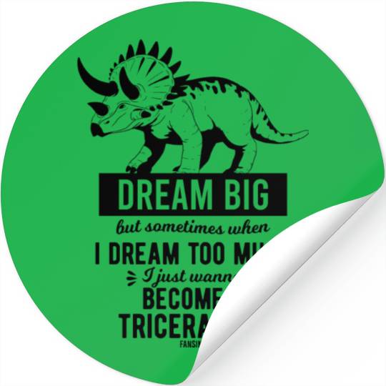 Triceratops Dino saying children Stickers