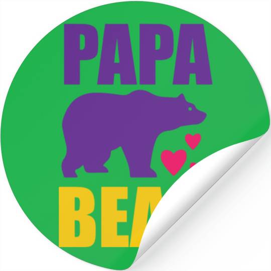 Papa bear funny fathers day Stickers