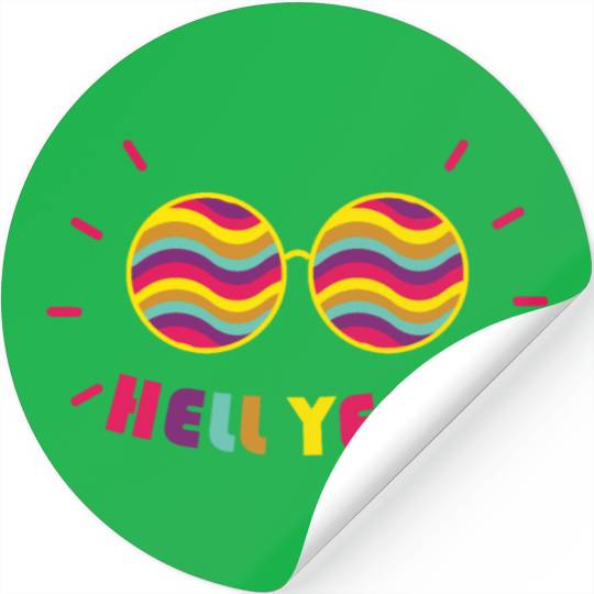 Pride Month - Hell Yeah - Rainbow Glasses Stickers
