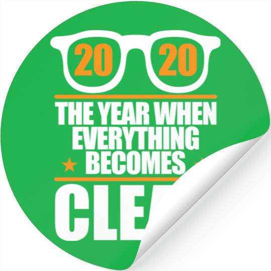 2020 Year When Everything Becomes Clear Holiday Stickers