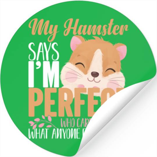 Cute Pet Owners Hamsters Love My Hamster Gift Idea Stickers