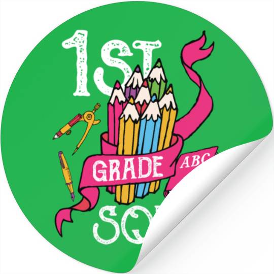 1st Grade Squad Student Back To School Stickers