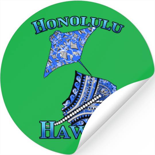Honolulu Vacation Tribal Stingrays Stickers