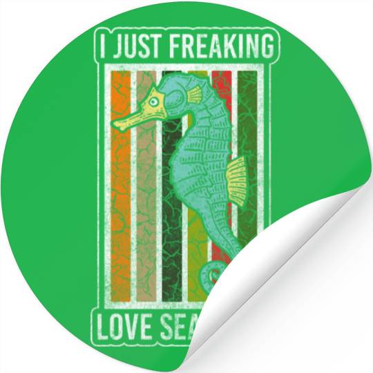 Sea Horse Swimming Ocean Stickers