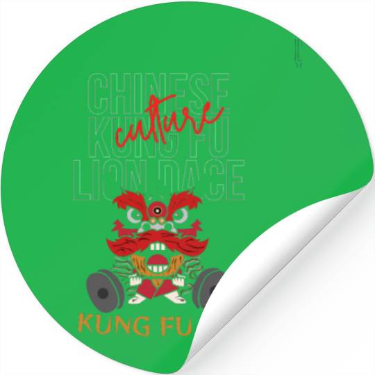 Chinese Kung Fu Lion Dance Culture Stickers