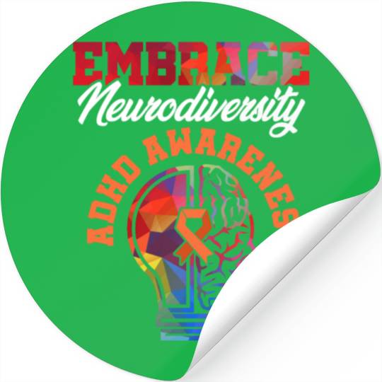 ADHD Awareness Embrace Attention Deficit Warrior Stickers
