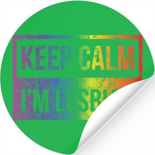 LGBT Gay Pride Lesbian Keep Calm I'm Lesbian Stickers
