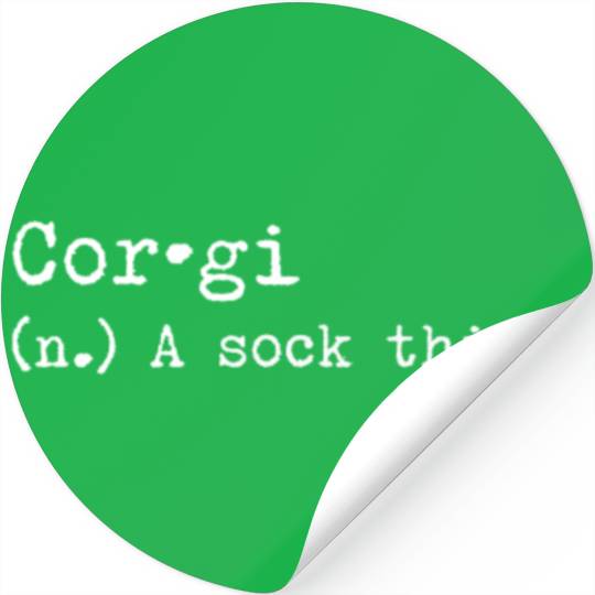 A Sock Thief Corgi Stickers