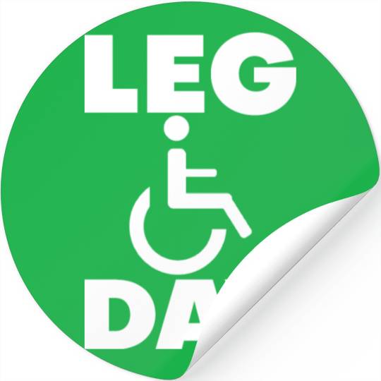 Leg Day Handicapped Wheelchair 15 Stickers
