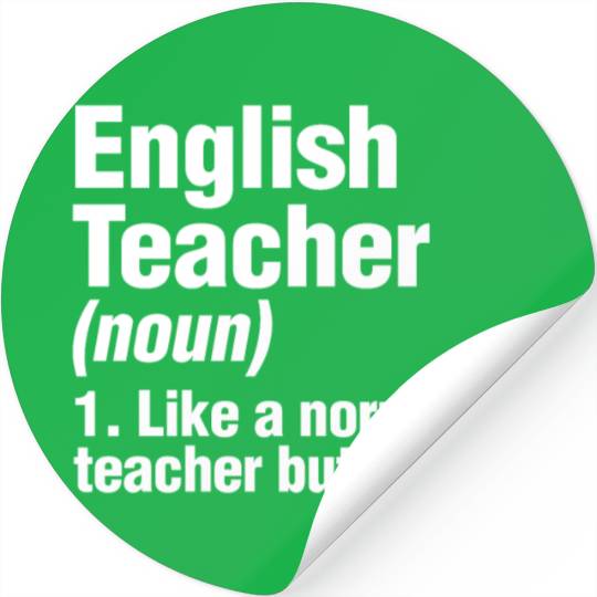 English Teacher Stickers Back To School Writer
