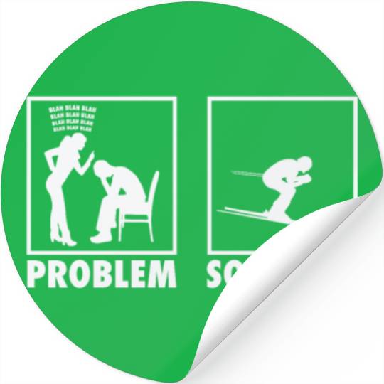 Skiing Skiers Statement Problem Solution. Stickers